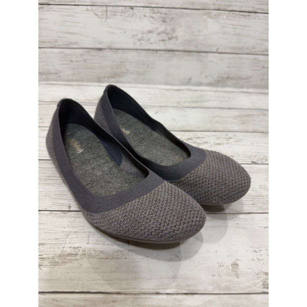Allbirds Women's Tree Breezers Size 9.5 Gray Ballet Flats Slip-on Casual Knit